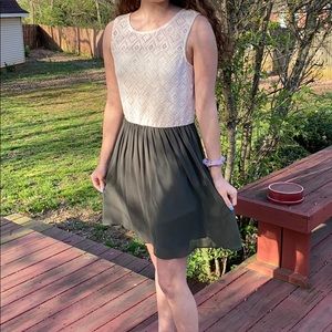 Lace top dress